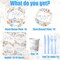 Blue Little Pumpkin Baby Shower Party Set for Boys – Boho Autumn Tableware, Plates, Napkins, Cups, Forks & Knives, Floral Fall Decorations for 24 Guests